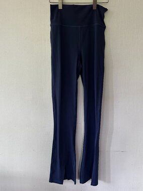 Pleat Adele Spirit Flare Leggings Girls 14 Navy Bootcut Ankle Slit Athleisure